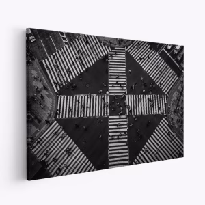 Canvas schilderi - People crossing