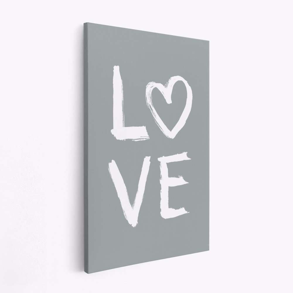 Canvas schilderi - LOVE Toothy Green