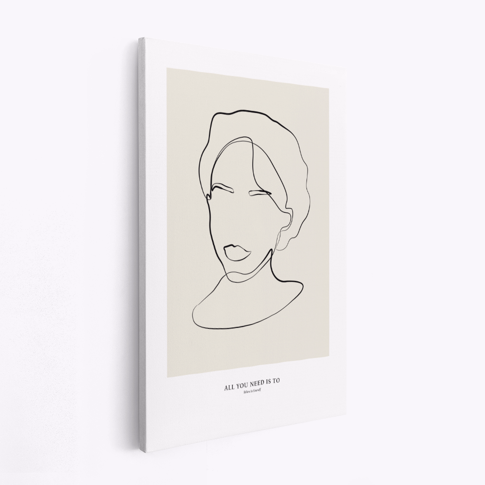 Canvas schilderi - Modern female line art