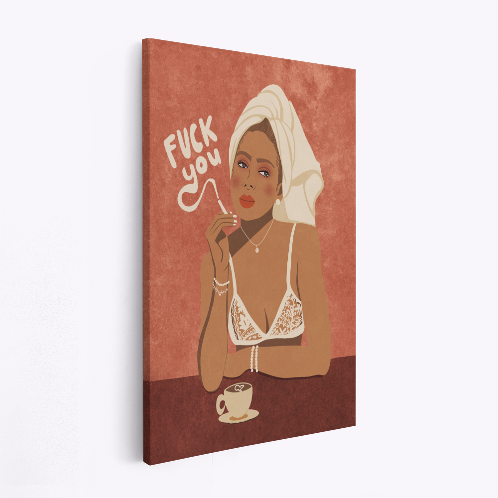 Canvas schilderi - Fuck you