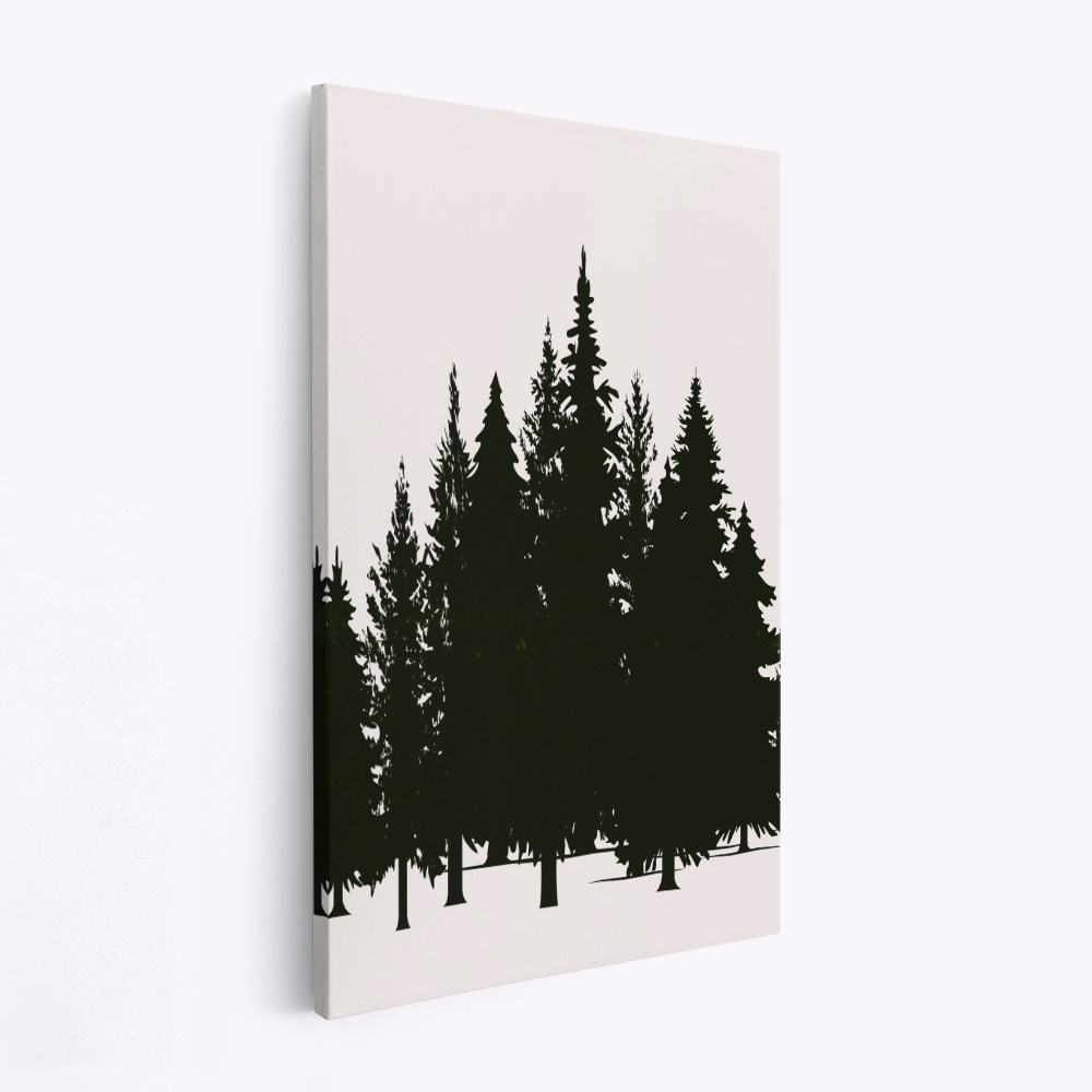 Canvas schilderi - Tannenwald (dark)