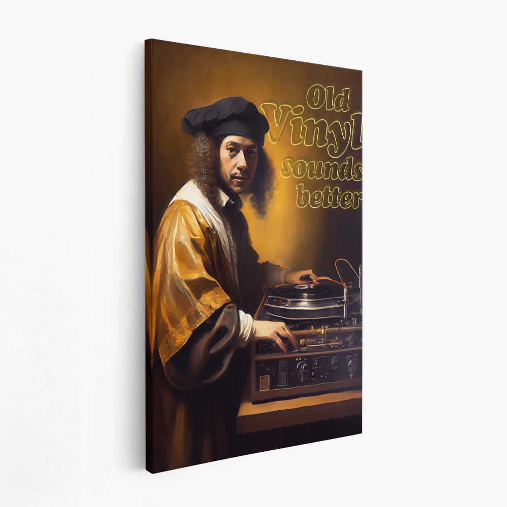 Canvas schilderi - Old Vinyl Sounds Better
