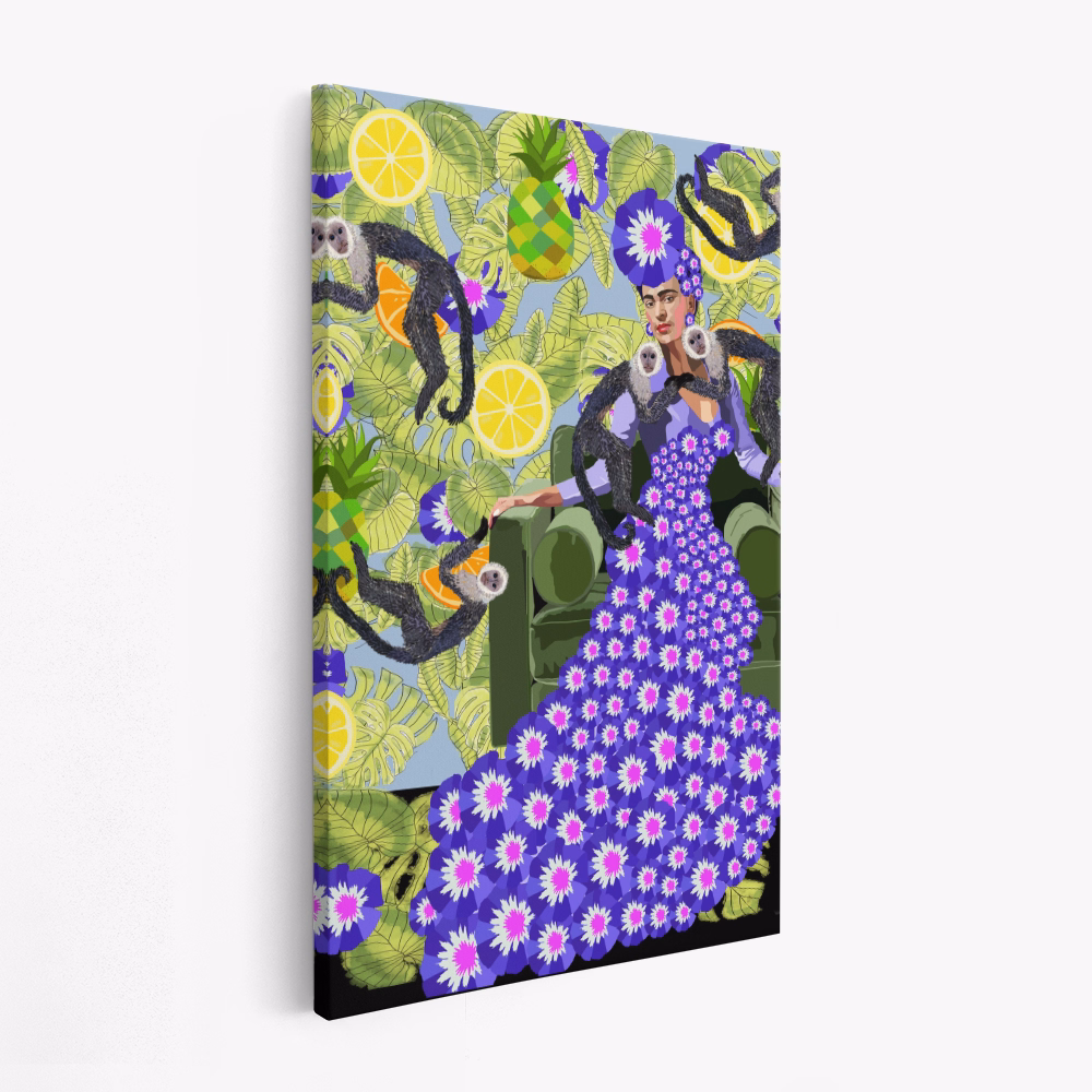 Canvas schilderi - Frida in the Garden